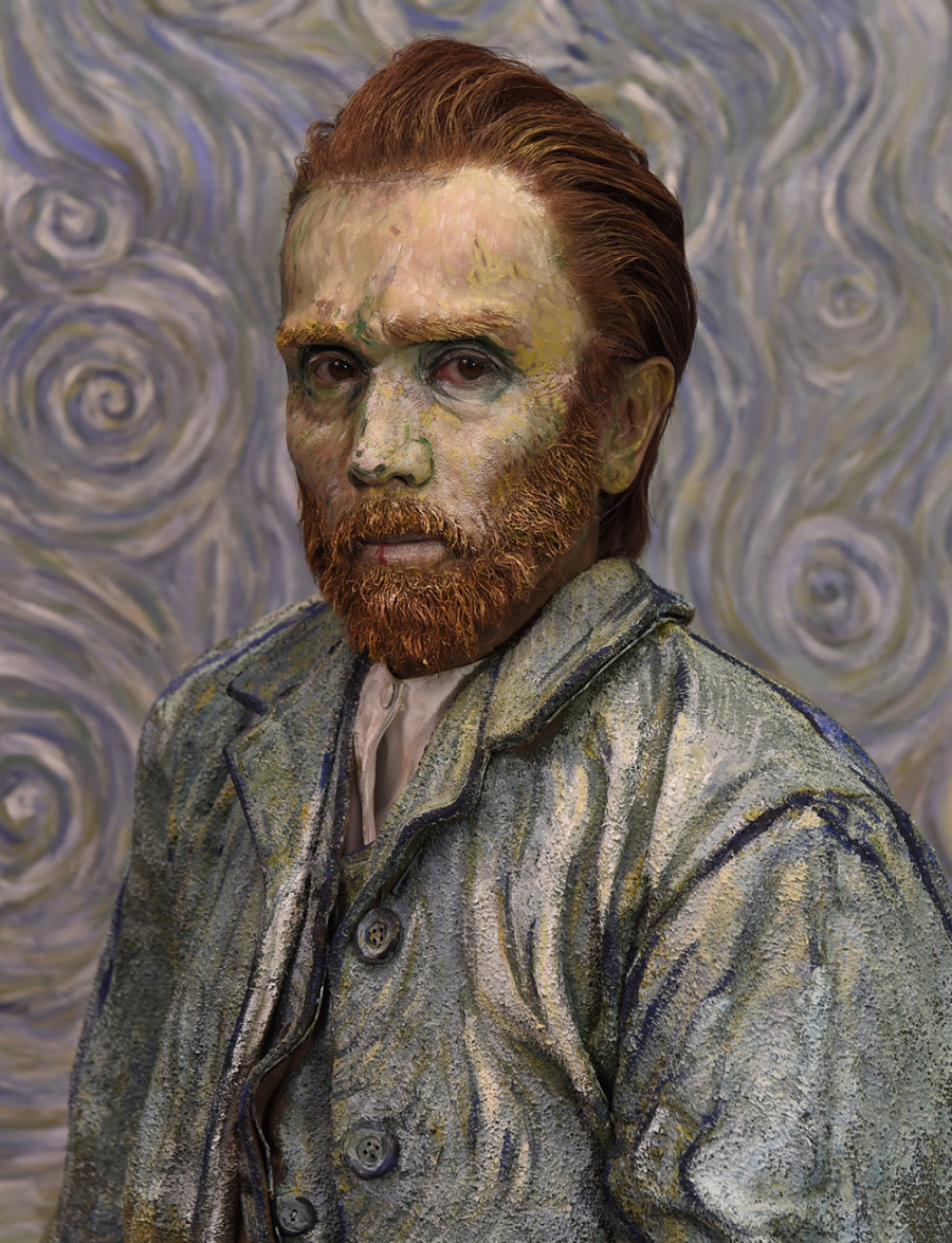 Yasumasa Morimura, Self-Portraits through Art History (Van Gogh / Blue), 2016, Collection of the artist